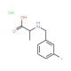 2-{[(3-fluorophenyl)methyl]amino}propanoic acid hydrochloride - chemical structure image