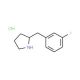 2-[(3-fluorophenyl)methyl]pyrrolidine hydrochloride - chemical structure image