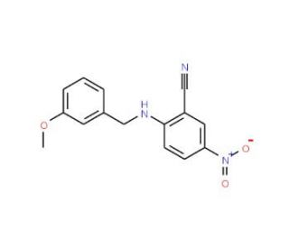 2-[(3-Methoxybenzyl)amino]-5-nitrobenzonitrile - chemical structure image