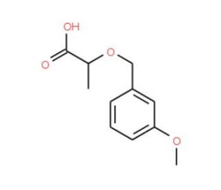 2-[(3-methoxybenzyl)oxy]propanoic acid - chemical structure image