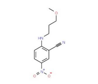 2-[(3-Methoxypropyl)amino]-5-nitrobenzonitrile - chemical structure image