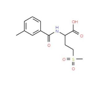 2-[(3-methylbenzoyl)amino]-4-(methylsulfonyl)butanoic acid - chemical structure image
