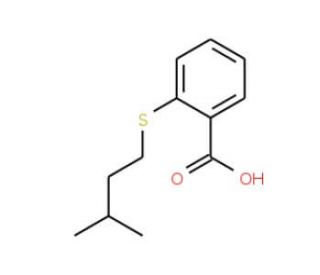 2-[(3-Methylbutyl)thio]benzoic acid - chemical structure image