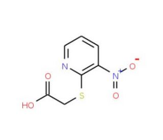 2-[(3-Nitro-2-pyridyl)thio]acetic acid (CAS 18504-80-8) - chemical structure image