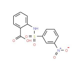2-{[(3-nitrophenyl)sulfonyl]amino}benzoic acid - chemical structure image