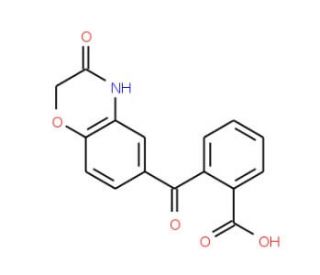 2-[(3-Oxo-3,4-dihydro-2H-1,4-benzoxazin-6-yl)-carbonyl]benzenecarboxylic acid (CAS 26513-80-4) - chemical structure image