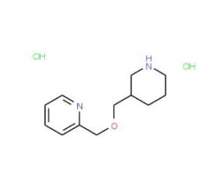 2-[(3-Piperidinylmethoxy)methyl]pyridine dihydrochloride - chemical structure image