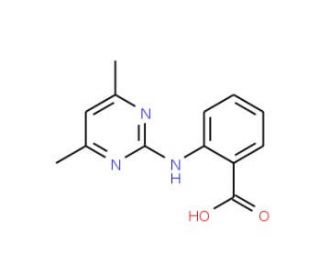2-[(4,6-Dimethylpyrimidin-2-yl)amino]benzoic acid (CAS 17174-03-7) - chemical structure image