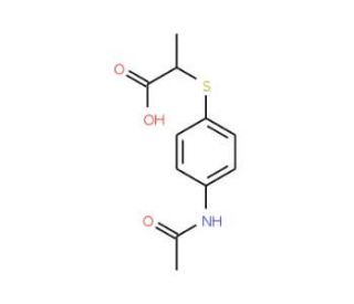 2-[(4-acetamidophenyl)sulfanyl]propanoic acid - chemical structure image