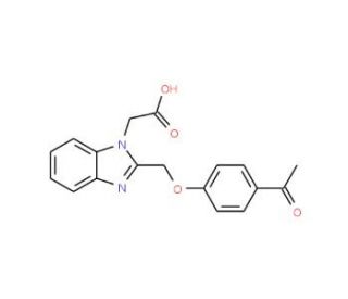 {2-[(4-Acetylphenoxy)methyl]-1H-benzimidazol-1-yl}acetic acid - chemical structure image