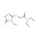 2-[(4-amino-5-mercapto-4H-1,2,4-triazol-3-yl)thio]-N,N-diethylacetamide - chemical structure image
