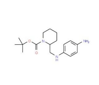 2-[(4-amino-phenylamino)-methyl]- piperidine-1-carboxylic acid tert-butyl ester (CAS 1159976-36-9) - chemical structure image