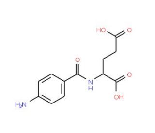 2-[(4-Aminobenzoyl)amino]pentanedioic acid (CAS 4230-33-5) - chemical structure image