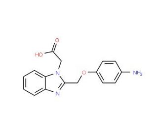 {2-[(4-Aminophenoxy)methyl]-1H-benzimidazol-1-yl}acetic acid - chemical structure image