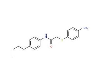 2-[(4-Aminophenyl)sulfanyl]-N-(4-butylphenyl)-acetamide (CAS 763128-02-5) - chemical structure image