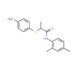 2-[(4-Aminophenyl)thio]-N-(2,4-dimethylphenyl)-propanamide - chemical structure image