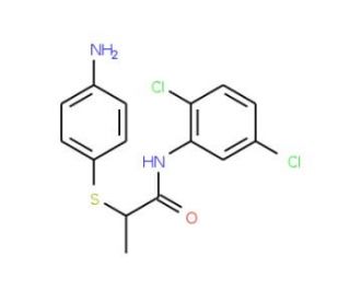 2-[(4-Aminophenyl)thio]-N-(2,5-dichlorophenyl)-propanamide - chemical structure image