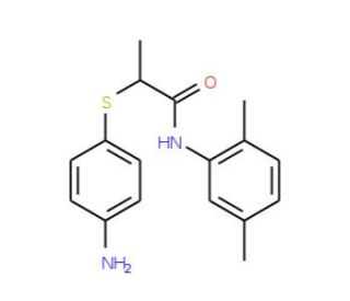 2-[(4-Aminophenyl)thio]-N-(2,5-dimethylphenyl)-propanamide - chemical structure image
