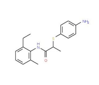 2-[(4-Aminophenyl)thio]-N-(2-ethyl-6-methylphenyl)propanamide - chemical structure image