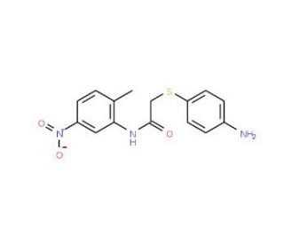 2-[(4-Aminophenyl)thio]-N-(2-methyl-5-nitrophenyl)acetamide - chemical structure image