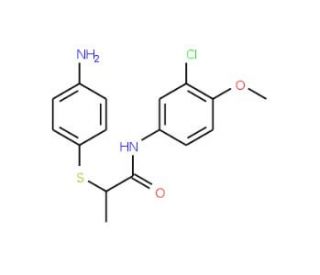 2-[(4-Aminophenyl)thio]-N-(3-chloro-4-methoxyphenyl)propanamide - chemical structure image