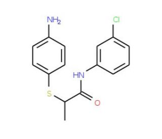 2-[(4-Aminophenyl)thio]-N-(3-chlorophenyl)-propanamide - chemical structure image