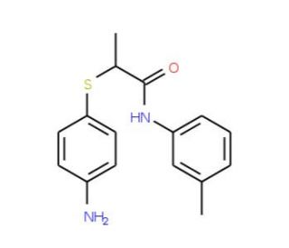 2-[(4-Aminophenyl)thio]-N-(3-methylphenyl)-propanamide - chemical structure image