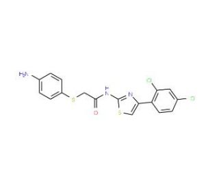 2-[(4-Aminophenyl)thio]-N-[4-(2,4-dichlorophenyl)-1,3-thiazol-2-yl]acetamide - chemical structure image