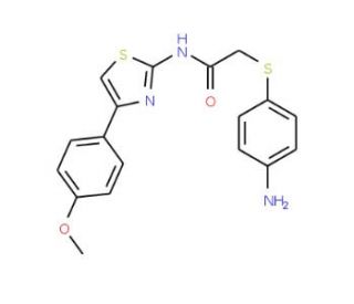 2-[(4-Aminophenyl)thio]-N-[4-(4-methoxyphenyl)-1,3-thiazol-2-yl]acetamide - chemical structure image