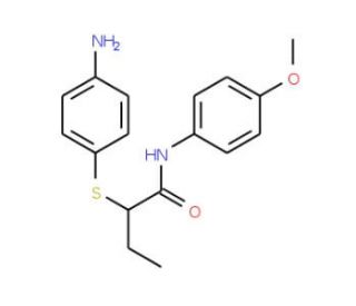 2-[(4-Aminophenyl)thio]-N-(4-methoxyphenyl)-butanamide - chemical structure image