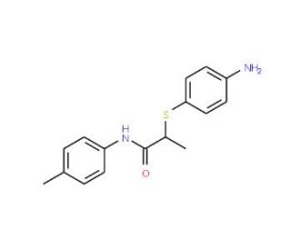 2-[(4-Aminophenyl)thio]-N-(4-methylphenyl)-propanamide - chemical structure image