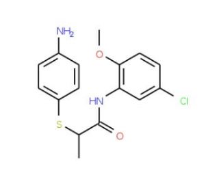2-[(4-Aminophenyl)thio]-N-(5-chloro-2-methoxyphenyl)propanamide - chemical structure image