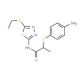 2-[(4-Aminophenyl)thio]-N-[5-(ethylthio)-1,3,4-thiadiazol-2-yl]propanamide - chemical structure image