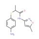 2-[(4-Aminophenyl)thio]-N-(5-methylisoxazol-3-yl)-propanamide - chemical structure image