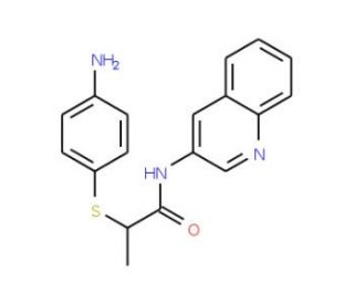 2-[(4-Aminophenyl)thio]-N-quinolin-3-ylpropanamide - chemical structure image