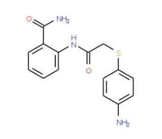 2-({[(4-Aminophenyl)thio]acetyl}amino)benzamide - chemical structure image
