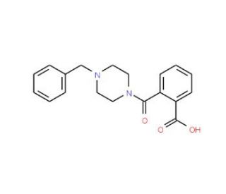 2-[(4-Benzyl-1-piperazinyl)carbonyl]benzoic acid - chemical structure image