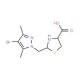2-[(4-Bromo-3,5-dimethyl-1H-pyrazol-1-yl)methyl]-1,3-thiazolidine-4-carboxylic acid - chemical structure image