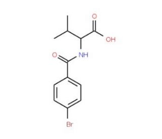 2-[(4-bromobenzoyl)amino]-3-methylbutanoic acid - chemical structure image