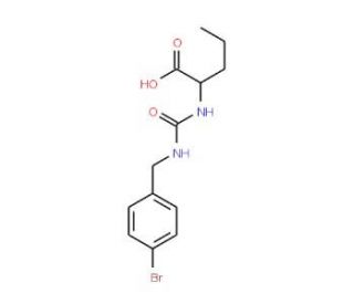 2-({[(4-bromobenzyl)amino]carbonyl}amino)pentanoic acid - chemical structure image