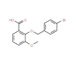 2-[(4-Bromobenzyl)oxy]-3-methoxybenzoic acid - chemical structure image