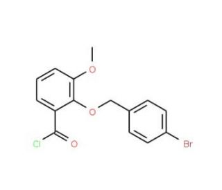 2-[(4-bromobenzyl)oxy]-3-methoxybenzoyl chloride - chemical structure image