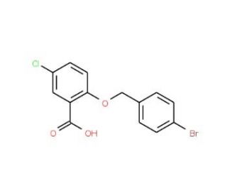 2-[(4-Bromobenzyl)oxy]-5-chlorobenzoic acid - chemical structure image