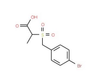 2-[(4-bromobenzyl)sulfonyl]propanoic acid - chemical structure image