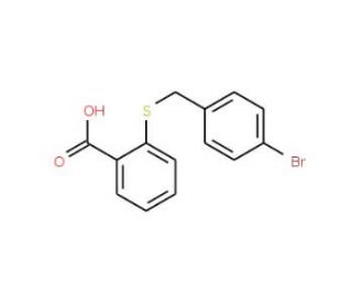 2-[(4-bromobenzyl)thio]benzoic acid - chemical structure image