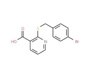 2-[(4-bromobenzyl)thio]nicotinic acid - chemical structure image