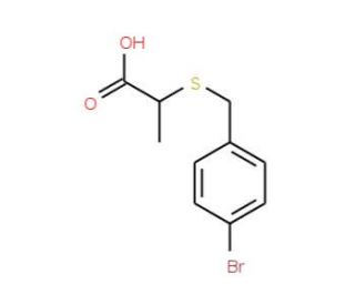 2-[(4-bromobenzyl)thio]propanoic acid - chemical structure image