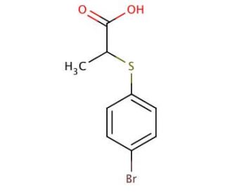 2-[(4-bromophenyl)sulfanyl]propanoic acid - chemical structure image