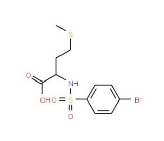 2-{[(4-bromophenyl)sulfonyl]amino}-4-(methylthio)butanoic acid - chemical structure image