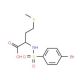 2-{[(4-bromophenyl)sulfonyl]amino}-4-(methylthio)butanoic acid - chemical structure image